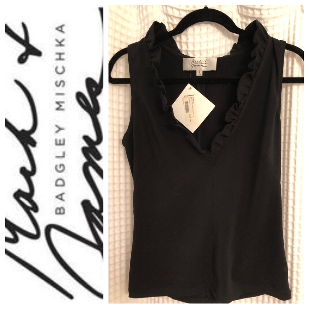 NWT!- Mark & James by BM Ruffle Vneck Tank, Size S